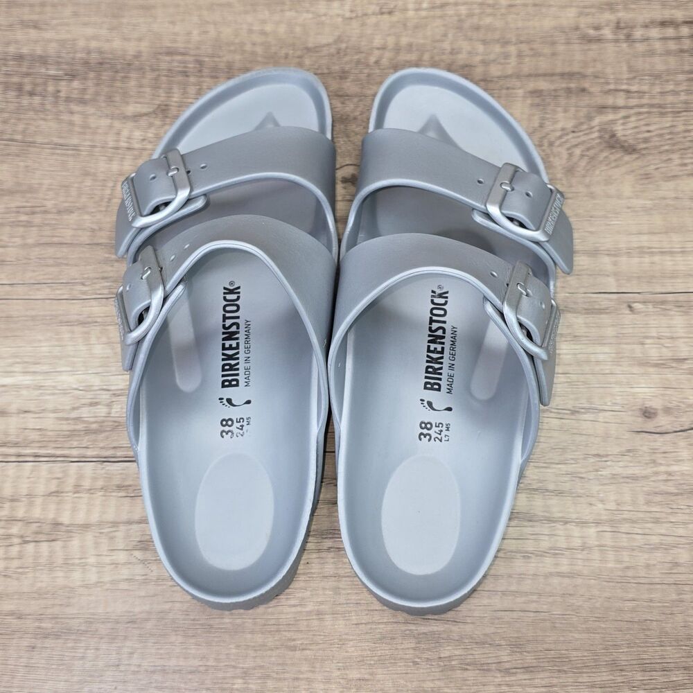 Birkenstock Arizona Eva Women’s Size 7 Silver Double Buckle Sandals - Picture 5 of 9
